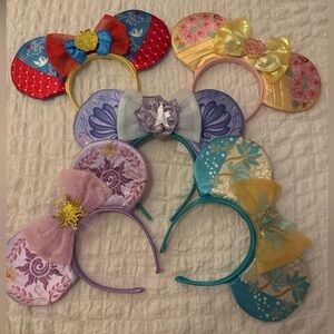 Disney Princess Minnie ears Ariel Rapunzel Jasmine Belle Snow White Headbands